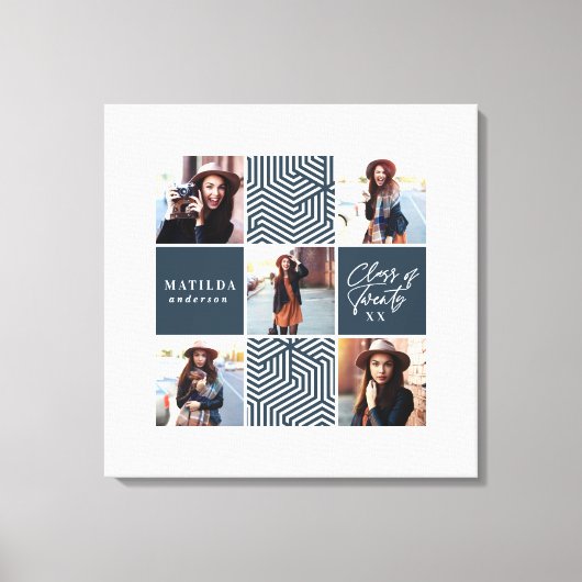 Geometrisches Foto Abschluss personalisierte Gesch Leinwanddruck (Vorderseite)