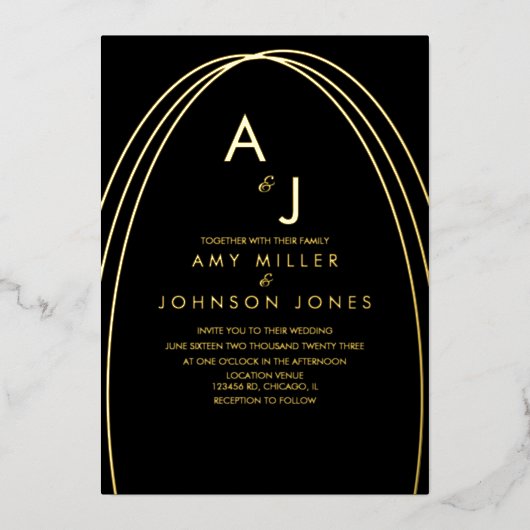 Geometrisches Foto an der Grenze Folieneinladung (Vorderseite)