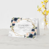 Geometrisches Foto für den blauen Marmor Karte (Gelbe Blume)