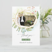 Geometrisches Foto für Wasserfarben Dankeskarte (Stehend Vorderseite)