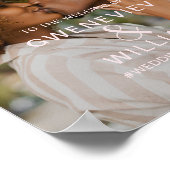 Geometrisches Foto Hochzeitwillkommentypografie Poster (Ecke)