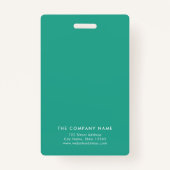 geometrisches Foto mit rosa und Aquamarinen Layern Ausweis (Rückseite)