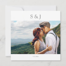 Geometrisches Foto Moderner Platz Grau 2 Hochzeit