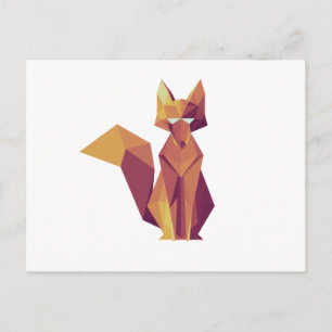 Geometrisches Fox Postkarte