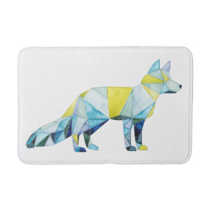 Geometrisches Fox-Tier Badematte