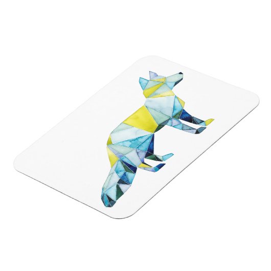 Geometrisches Fox-Tier Magnet (Linke Seite)