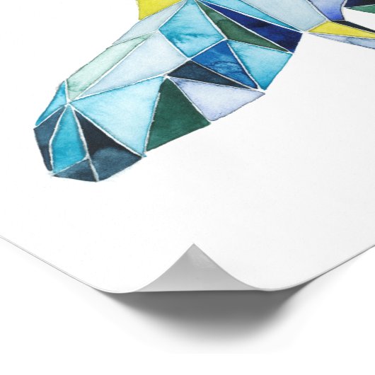 Geometrisches Fox-Tier Poster (Ecke)