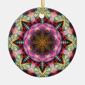Geometrisches Fraktal Mandala Star Ornament (Vorne)