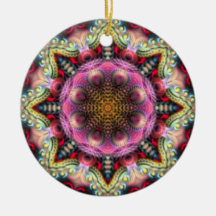Geometrisches Fraktal Mandala Star Ornament