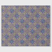 Geometrisches Fraktal Muster Lila Pink Gold Elegan Geschenkpapier (Flach)