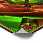 Geometrisches Fraktal Poster (Ecke)