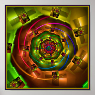 Geometrisches Fraktal Poster