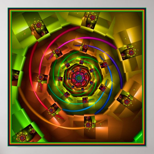 Geometrisches Fraktal Poster (Vorne)