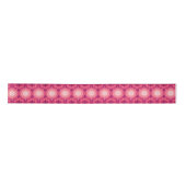 Geometrisches Frontier Hexagon Light Pink Ribbon Satinband (Vorderseite)