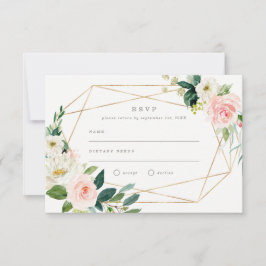 Geometrisches Frühjahrsromantik-Hochzeitprogramm Einladung