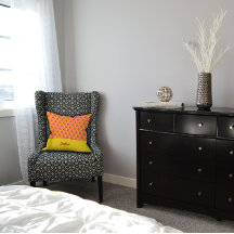 Geometrisches fuchsiengelbes Muster