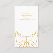 Geometrisches Fuchslogo für berufliche Unternehmen Visitenkarte (Rückseite)