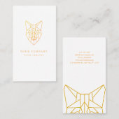 Geometrisches Fuchslogo für berufliche Unternehmen Visitenkarte (Vorne/Hinten)