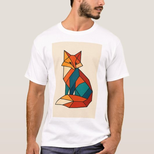 Geometrisches Fuchsschwindelhemd T-Shirt (Vorderseite)