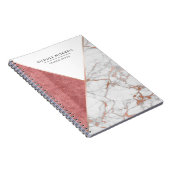 Geometrisches funkelndes Rosa-und Notizblock (Rechte Seite)