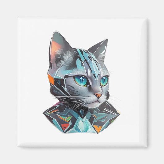 Geometrisches Futuristisches Katalogdesign Magnet (Vorne)