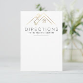 Geometrisches Gebirge | Gold | Benutzerdefinierte  Begleitkarte (Stehend Vorderseite)