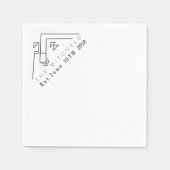 Geometrisches Gebirge | Individuelle Name und Datu Serviette (Vorderseite)