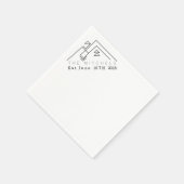 Geometrisches Gebirge | Individuelle Name und Datu Serviette (Ecke)