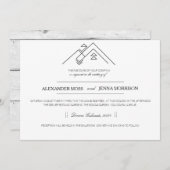 Geometrisches Gebirge | Moderne, individuell anpas Einladung (Vorne/Hinten)