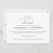 Geometrisches Gebirge | Modernes Gold Einladung (Vorderseite)