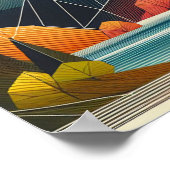 Geometrisches Gebirge Poster (Ecke)