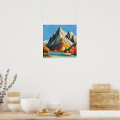 Geometrisches Gebirge Poster (Küche)