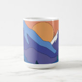 Geometrisches GebirgsSunset Kaffeetasse (Mittel)