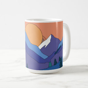 Geometrisches GebirgsSunset Kaffeetasse