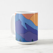Geometrisches GebirgsSunset Kaffeetasse (Vorderseite Links)