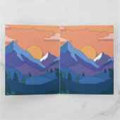 Geometrisches GebirgsSunset Karte (Innenseite)