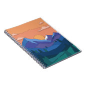 Geometrisches GebirgsSunset Notizblock (Rechte Seite)