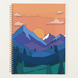 Geometrisches GebirgsSunset Planer