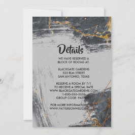 Geometrisches Gehäuse für Glitzer aus Marmor Einladung