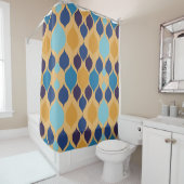 Geometrisches Gelb aus dem Mittelalter der 60er Ja Duschvorhang (Beispiel)