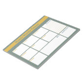 Geometrisches Gelb und Blau, kundenspezifischer Wo Notizblock (angewinkelt)