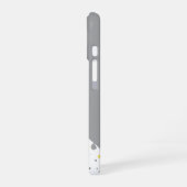 Geometrisches gelbes graues Terrazzo-Muster mit Na iPhone 16 Hülle (Linke Seite)