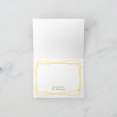 Geometrisches gelbes Wildblume-Foto benutzerdefini Dankeskarte (Innenseite)