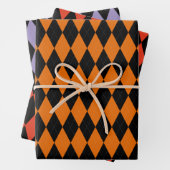 Geometrisches Gemustertes Halloween Geschenkpapier Set (Beispiel)