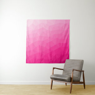 Geometrisches geometrisches Gesichtsmuster mit hei Wandteppich