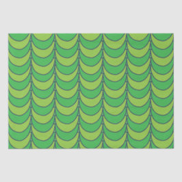 Geometrisches geometrisches Muster der grünen Hälf Seidenpapier
