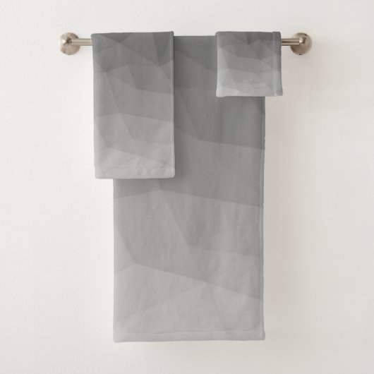 Geometrisches geometrisches Muster für hellgraue G Badhandtuch Set (Insitu)