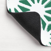 Geometrisches geometrisches Muster in grün und wei Mousepad (Ecke)