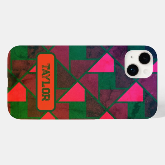 Geometrisches Geschenkgehäuse für Grunge Telefon/i Case-Mate iPhone Hülle (Rückseite (Horizontal))