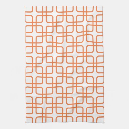 Geometrisches Geschirrtuch \ Celosia-Orange (Vertikal)